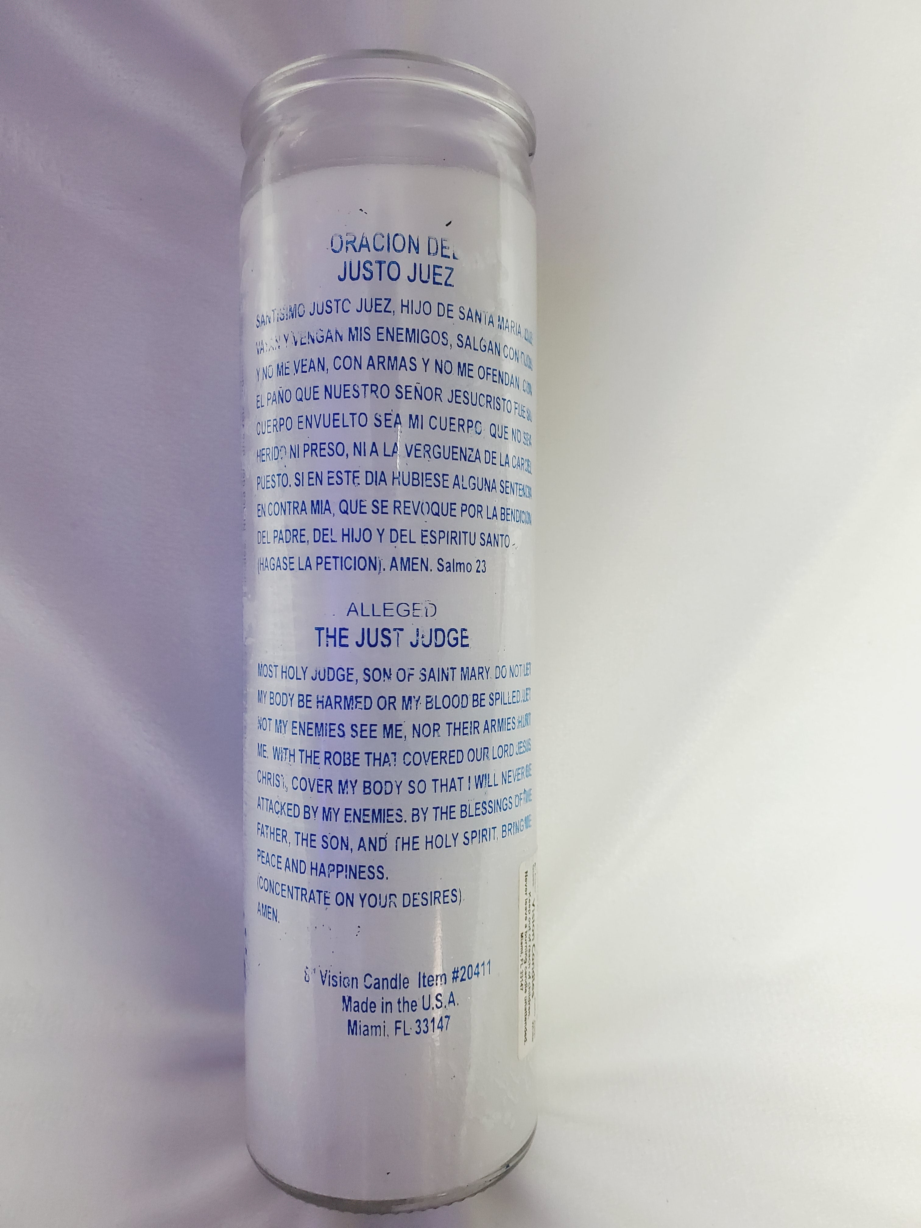 The Just Judge Spiritual candle