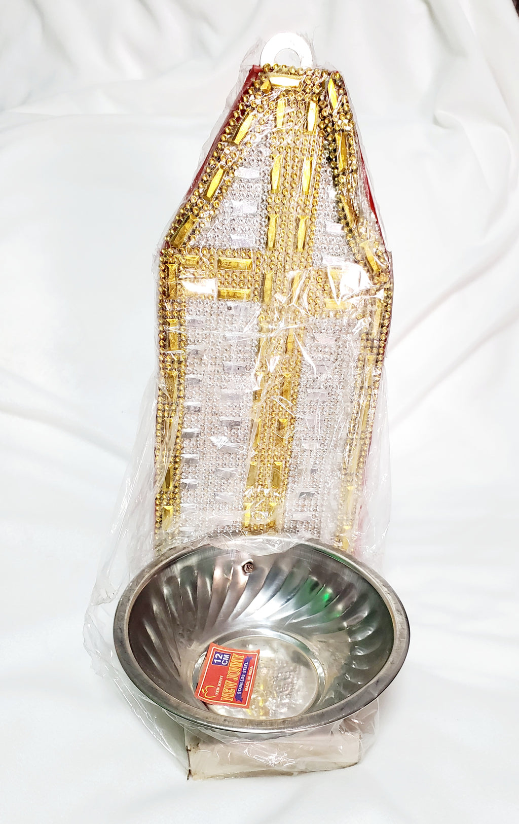 African imports crucifix holy water font